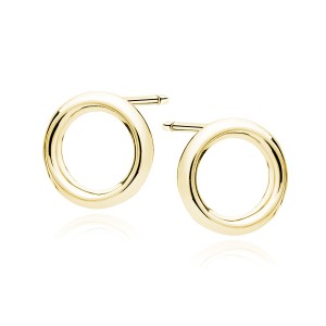 Cercei argint placati cu aur galben cerc 9 mm DiAmanti Z1932EG-DIA (Argint 925‰ 0,9 g.)